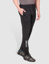 Fitinc Regular fit Black Activewear Trackpant - FITINC