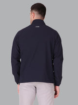 Fitinc Navy Blue NS Jacket for Men with Two Zipper Pockets - FITINC