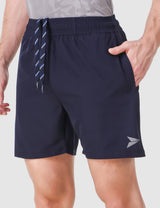 Fitinc Navy Blue Shorts for Men with Zipper Pockets - FITINC
