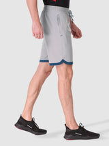 Fitinc N.S Lycra Light Grey Shorts for Men with Zipper Pockets - FITINC