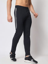 FITINC Premium Black Track Pant for Men | Anti Microbial | Superdry | Breathable | Stretchable | 2 YKK Zipper Pockets - FITINC