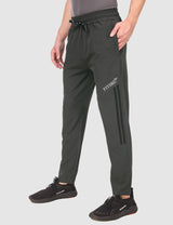 Fitinc NS Lycra Dryfit Grey Track Pants with Zipper Pockets - FITINC