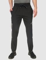 Fitinc NS Lycra Dryfit Black Track Pants with Zipper Pockets - FITINC