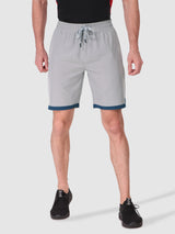 Fitinc N.S Lycra Light Grey Shorts for Men with Zipper Pockets - FITINC