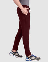Fitinc Maroon Trackpant with Concealed Zipper Pockets - FITINC