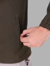 Fitinc Olive NS Jacket for Men with Two Zipper Pockets - FITINC