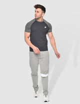 Fitinc Gymwear Black-Grey T-shirt for Men - FITINC