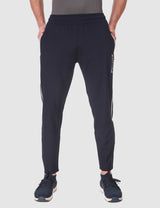 Fitinc NS Lycra Dryfit Navy Blue Track Pants with Zipper Pockets - FITINC