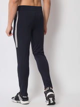 FITINC Premium Navy Blue Track Pant for Men | Anti Microbial | Superdry | Breathable | Stretchable | 2 YKK Zipper Pockets - FITINC