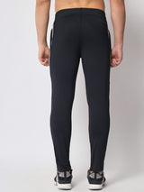 FITINC Premium Black Track Pant for Men | Anti Microbial | Superdry | Breathable | Stretchable | 2 YKK Zipper Pockets - FITINC