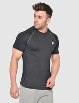 Fitinc Gymwear Black T-shirt for Men - FITINC