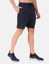 FITINC Stretchable Navy Shorts for Gym, Running, Jogging, Yoga & Cycling - FITINC