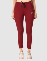 Fitinc Activewear Maroon Trackpant for Women - FITINC