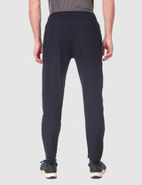 Fitinc NS Lycra Dryfit Navy Blue Track Pants with Zipper Pockets - FITINC