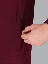 Fitinc Sports & Casual Wine Jacket for Men with Zipper Pockets - FITINC