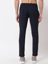 Fitinc Dobby Navy Blue Trackpant for Men - FITINC