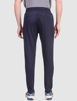 Fitinc Navy Blue Trackpant with Concealed Zipper Pockets - FITINC
