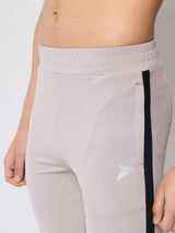 FITINC Premium Light Grey Track Pant for Men | Anti Microbial | Superdry | Breathable | Stretchable | 2 YKK Zipper Pockets - FITINC