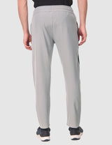 Fitinc NS Lycra Dryfit Light Grey Track Pants with Zipper Pockets - FITINC