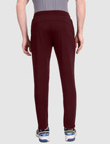Fitinc Maroon Trackpant with Concealed Zipper Pockets - FITINC