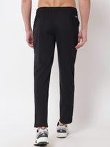 Fitinc Dobby Black Trackpant for Men - FITINC