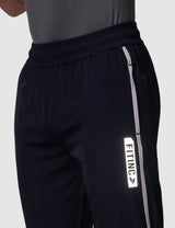 Fitinc NS Lycra Dryfit Navy Blue Track Pants with Zipper Pockets - FITINC