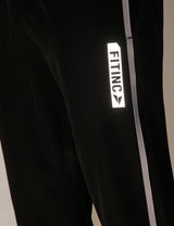 Fitinc NS Lycra Dryfit Black Track Pants with Zipper Pockets - FITINC