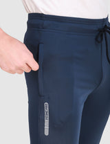 Fitinc Slim Fit Navy Blue Trackpant for Workout - FITINC