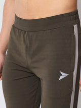 FITINC Premium Olive Track Pant for Men | Anti Microbial | Superdry | Breathable | Stretchable | 2 YKK Zipper Pockets - FITINC