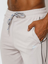 FITINC Slim Fit Light Grey Jogger for Men with Double Piping & Zip Pockets - FITINC