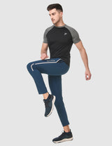 Fitinc NS Lycra Dryfit AirForce Track Pants with Zipper Pockets - FITINC