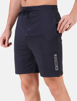 FITINC Stretchable Navy Shorts for Gym, Running, Jogging, Yoga & Cycling - FITINC