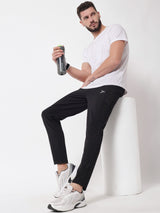 Fitinc Dobby Black Trackpant for Men - FITINC