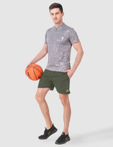 Fitinc Mehndi Shorts for Men with Zipper Pockets - FITINC