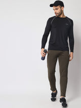 FITINC Premium Olive Track Pant for Men | Anti Microbial | Superdry | Breathable | Stretchable | 2 YKK Zipper Pockets - FITINC