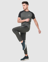 Fitinc NS Lycra Dryfit Grey Track Pants with Zipper Pockets - FITINC