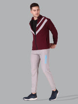 Fitinc Sports & Casual Wine Jacket for Men with Zipper Pockets - FITINC