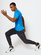 FITINC Slim Fit Dark Grey Jogger for Men with Double Piping & Zip Pockets - FITINC