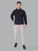 Fitinc Navy Blue NS Jacket for Men with Two Zipper Pockets - FITINC