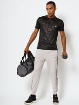 FITINC Slim Fit Light Grey Jogger for Men with Double Piping & Zip Pockets - FITINC