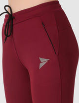 Fitinc Activewear Maroon Trackpant for Women - FITINC