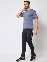 FITINC Premium Black Track Pant for Men | Anti Microbial | Superdry | Breathable | Stretchable | 2 YKK Zipper Pockets - FITINC