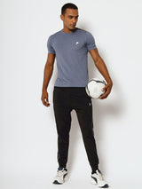 FITINC Slim Fit Black Jogger for Men with Double Piping & Zip Pockets - FITINC