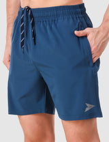 Fitinc Blue Shorts for Men with Zipper Pockets - FITINC