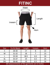 Fitinc Black Shorts for Men with Zipper Pockets - FITINC