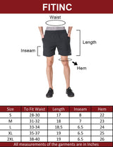 Fitinc Dark Grey Shorts for Men with Zipper Pockets - FITINC
