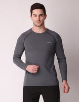 Fitinc Dryfit Stretchable Full Sleeves Grey Tshirt - FITINC