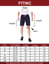Fitinc N.S Lycra Navy Blue Shorts for Men with Zipper Pockets - FITINC