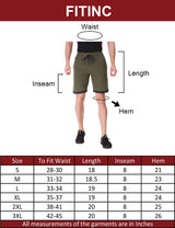 Fitinc N.S Lycra Olive Shorts for Men with Zipper Pockets - FITINC