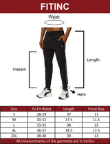 FITINC Slim Fit Black Jogger for Men with Double Piping & Zip Pockets - FITINC